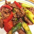 aki24's cooksnap of when they made 牛肉とアスパラのＸＯ醤炒め.