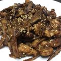 まめこ8888's cooksnap of when they made ゴボウと豚肉の味噌炒め.