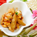 makichihua's cooksnap of when they made 簡単❀鶏もも肉とゴボウのオイマヨ炒め❀.