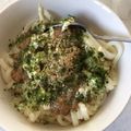 フランクフルトJr's cooksnap of when they made 簡単ランチ！お好み焼き風 納豆うどん.