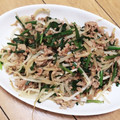 2kidsmamy's cooksnap of when they made にらとクロッペもやしと豚肉の野菜炒め.