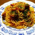 kucina's cooksnap of when they made 簡単トマトソースでペスカトーレ.