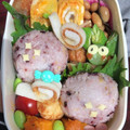 aihamu's cooksnap of when they made キャラ弁♡梅雨のアジサイとカエルさん.