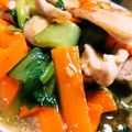 下宿学生's cooksnap of when they made むね肉と春野菜の塩炒め.