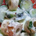 クックBLTENE☆'s cooksnap of when they made 簡単5分☆きゅうりとちくわのマヨ胡麻和え.