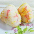 SP♪'s cooksnap of when they made 美味！紅しょうがと炒り卵のおにぎり.