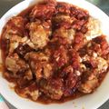 chamamaz's cooksnap of when they made 豚コマボールのトマトチーズ煮込み.