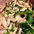 働く女子の台所's cooksnap of when they made 菊菜(春菊)とささみの胡麻和え.