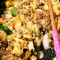 ♥ミルクティ♥'s cooksnap of when they made 豚ひき肉で超簡単ウマウマ炒り卵.