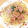えすあきら's cooksnap of when they made とろ〜り♡ほうれん草のクリームパスタ.