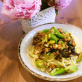 るるおか's cooksnap of when they made 梅と納豆とおくらのパスタ.