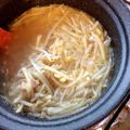 トヌキ's cooksnap of when they made 【低糖質な食事】たけのこともやしのスープ.