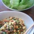 negoto's cooksnap of when they made 鮭フレークと納豆のレタス包み.