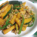 さざえ2007's cooksnap of when they made かぼちゃとピーマンのひき肉炒め.