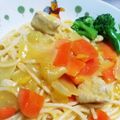 キャラメグ♪'s cooksnap of when they made リメイク☆シチューでクリームパスタ♡.