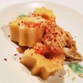 yomahiyu's cooksnap of when they made ちくわぶと油揚げの韓国煮もの.