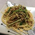 じょせ's cooksnap of when they made パパッと！キノコと水菜の和風パスタ.