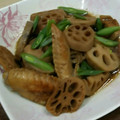 ティ子's cooksnap of when they made おうち食堂☆鶏手羽とれんこんの炒め煮。.