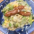 machi5111's cooksnap of when they made 豊潤ウインナーのレタスチャーハン.