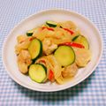 まあまま☆0403's cooksnap of when they made 鶏肉とズッキーニの炒め物♪.