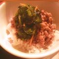 あまきよ's cooksnap of when they made 納豆嫌いが好きになる？簡単！野沢菜納豆.