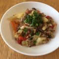 りぴえ's cooksnap of when they made ジャガイモと豚ひき肉のネギ塩炒め.