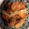 yunatan1211's cooksnap of when they made 唐揚げリメイク☆甘辛煮☆お弁当にも.