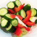 attchen's cooksnap of when they made キュウリとセロリと黄パプリカの即席マリネ.