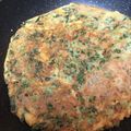 卵せんべい's cooksnap of when they made 豚肉と大根の葉☆チーズ入りチヂミ.