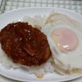 さーパパ's cooksnap of when they made 簡単！煮込みハンバーグからのロコモコ丼♩.