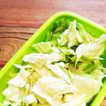 二角形's cooksnap of when they made た～っぷり食べれるキャベツの和風サラダ.