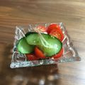 クックQA0QSZ☆'s cooksnap of when they made 調味料１つ。キュウリ・茗荷・トマトの漬物.