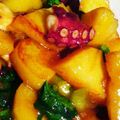 kanamail12's cooksnap of when they made じゃがいもとタコの甘辛煮.