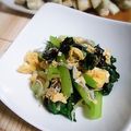 ＴＯＭＯＷＡＴ's cooksnap of when they made 小松菜・玉子･シラスの和え物.