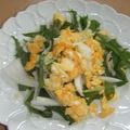 きらり流れ星's cooksnap of when they made ★簡単★水菜新玉ねぎたまごのサラダ.