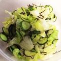向日葵くっく's cooksnap of when they made レタスときゅうりの塩こぶサラダ.