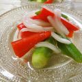 solapapa's cooksnap of when they made ☆野菜のマリネ☆〜オクラとパプリカ.