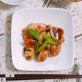 marymarin's cooksnap of when they made 鶏ももの醤油マスタード炒め.