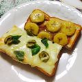 Campanilla's cooksnap of when they made ❁バナナきなこトースト❁.