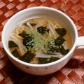 のば☀のば's cooksnap of when they made 時短 ☆味海苔リメイク☆ もやしスープ.