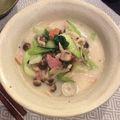 ayuka121's cooksnap of when they made チンゲン菜としめじとベーコンのクリーム煮.