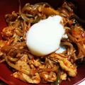 キャラメグ♪'s cooksnap of when they made あっという間の豚キムチ丼.