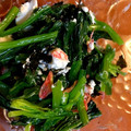 マダムキュリー's cooksnap of when they made ほうれん草のお浸し☆海苔クリチ桜海老和え.