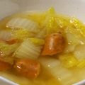 yo_kun's cooksnap of when they made 白菜とソーセージのスープ.