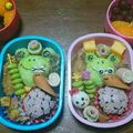 ☆３児ﾏﾏ☆'s cooksnap of when they made カエルと紫陽花のおにぎりキャラ弁.