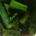 ながのぞ's cooksnap of when they made オクラのゴマ汚し☆栄養満点黒ゴマ使用.