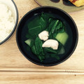 rniichan's cooksnap of when they made 朝食♪青梗菜ときのこ鶏ささみのお吸い物♡.