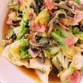 ブルースカイママ's cooksnap of when they made 簡単！キャベツとしめじのにんにく醤油炒め.