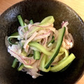 サエ☆curry's cooksnap of when they made ごま油香る♪ハムきゅうりと玉ねぎの和え物.