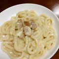 ガンバクック's cooksnap of when they made うどんでずぼらカルボナーラ！.